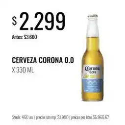 Supermercados Tadicor Corona cero cerveza oferta