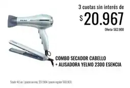 Supermercados Tadicor Yelmo secador cabello + alisadora yelmo 2300 esencia oferta