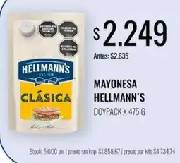 Supermercados Tadicor Hellmann's mayonesa clásica oferta