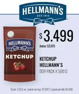 Supermercados Tadicor Hellmann's ketchup oferta