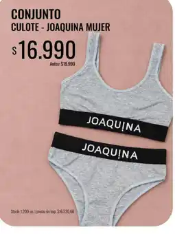 Supermercados Tadicor Joaquina conjunto culote oferta