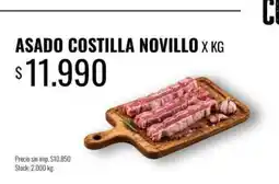 Supermercados Tadicor Asado costilla novillo oferta