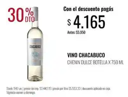 Supermercados Tadicor Chacabuco vino chenin dulce oferta