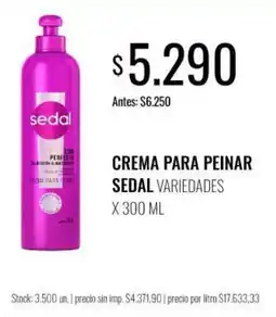 Supermercados Tadicor Sedal crema para peinar variedades oferta