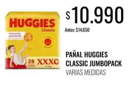 Supermercados Tadicor Huggies pañal classic jumbopack oferta