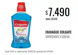 Supermercados Tadicor Colgate enjuague oferta