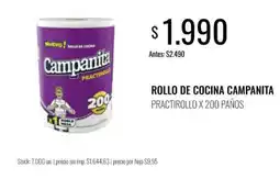 Supermercados Tadicor Campanita rollo de cocina practirrollo oferta