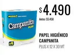 Supermercados Tadicor Campanita papel higiénico plus oferta