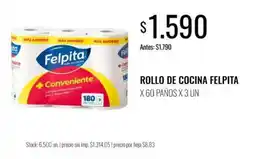 Supermercados Tadicor Felpita rollo de cocina oferta