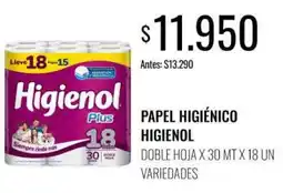 Supermercados Tadicor Higienol papel higiénico oferta