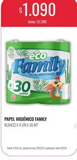 Supermercados Tadicor Eco family papel higiénico oferta