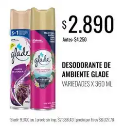 Supermercados Tadicor Glade desodorante de ambiente oferta
