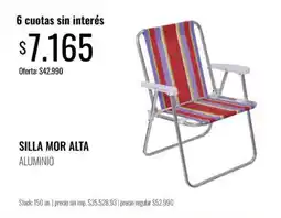 Supermercados Tadicor Silla mor alta aluminio oferta