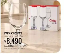 Supermercados Tadicor Cristar copas oferta