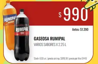 Rumipal gaseosa varios sabores