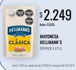 Super MAMI Hellmann's mayonesa clásica oferta