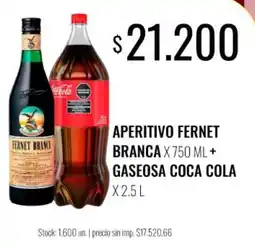 Super MAMI Fernet branco aperitivo oferta