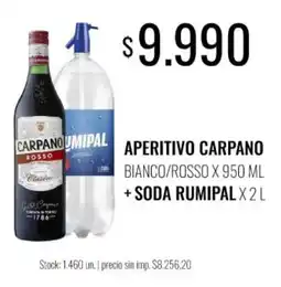Super MAMI Carpano aperitivo bianco/rosso oferta