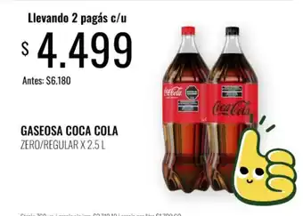 Coca cola gaseosa zero/regular