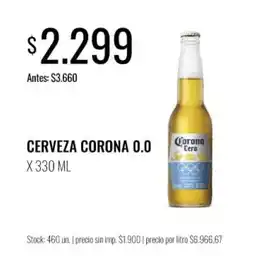 Super MAMI Corona cero cerveza oferta
