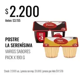 Super MAMI La serenisima postre varios sabores oferta