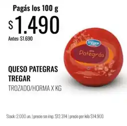 Super MAMI Tregar queso pategras oferta