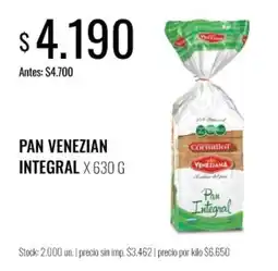 Super MAMI Cornillot pan venezian integral oferta