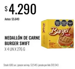 Super MAMI Burger swift medallón de carne oferta