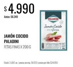 Super MAMI Paladini jamón cocido fetas finas oferta