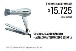 Super MAMI Yelmo combo secador cabello + alisadora yelmo 2300 esencia oferta
