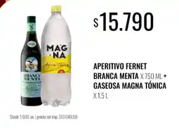 Super MAMI Fernet branca menta aperitivo oferta