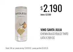 Super MAMI Santa julia vino chenin dulce/dulce tinto oferta