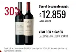 Super MAMI Don nicanor vino cabernet/malbec oferta
