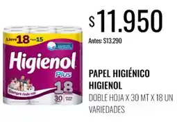 Super MAMI Higienol papel higiénico oferta
