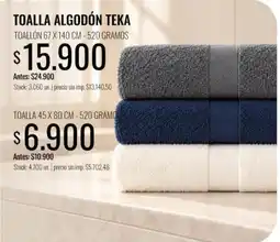 Super MAMI Teka toalla algodón oferta