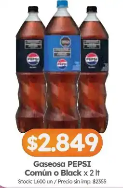 Cordiez Pepsi gaseosa común o black oferta