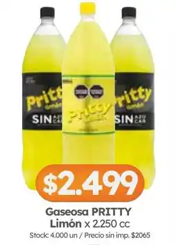 Cordiez Pritty gaseosa limón oferta
