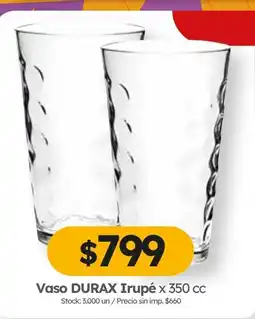 Cordiez Durax vaso irupé oferta