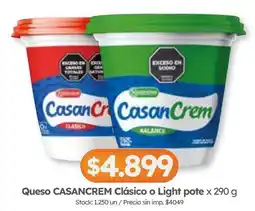 Cordiez Casancrem queso clásico o light oferta