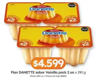 Danette flan sabor vainilla