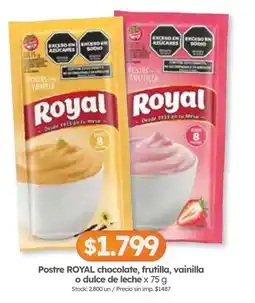 Cordiez Royal postre chocolate frutilla vainilla o dulce de leche oferta