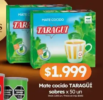Taragui mate cocido sobres