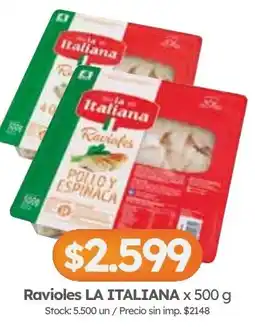 Cordiez La italiana ravioles pollo y espinaca oferta