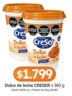 Cordiez Creser dulce de leche oferta