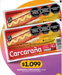 Cordiez Carcaraña salchichas cocidas sin piel oferta