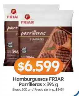 Cordiez Friar hamburguesas parrilleras oferta