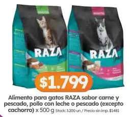 Cordiez Raza alimento para gatos sabor carne y pescado pollo con leche o pescado oferta