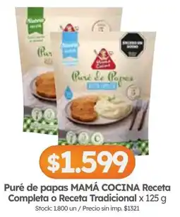 Cordiez Mamá cocina puré de papas receta completa o receta tradicional oferta