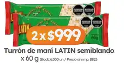 Cordiez Latin turrón de maní semiblando oferta