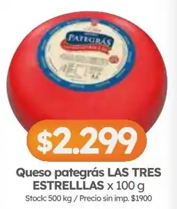 Cordiez Pategrás queso las tres estrellas oferta